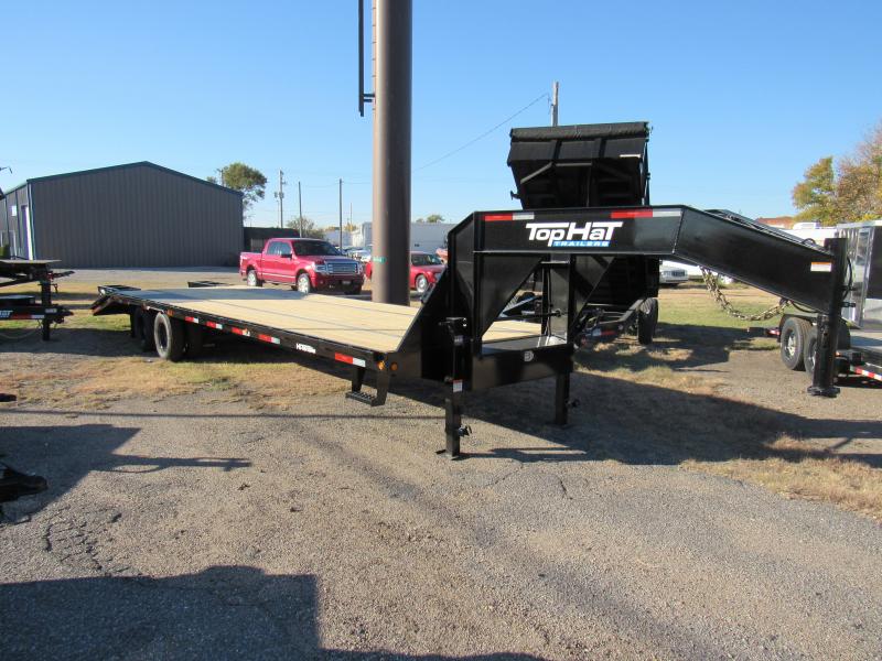 2023 Top Hat Trailers 27'+5' X 102" Gooseneck Flatbed Trailer 24K