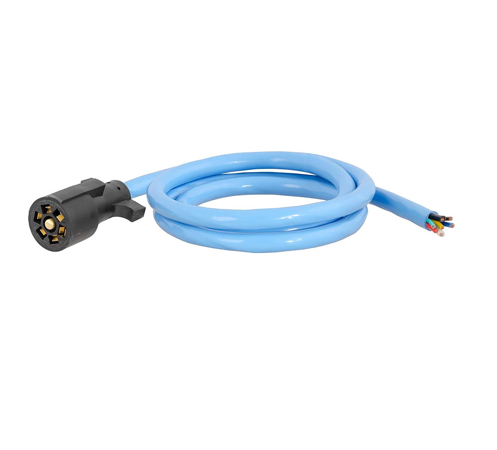 7 Way Trailer Replacement Cord - Cold Weather (6')
