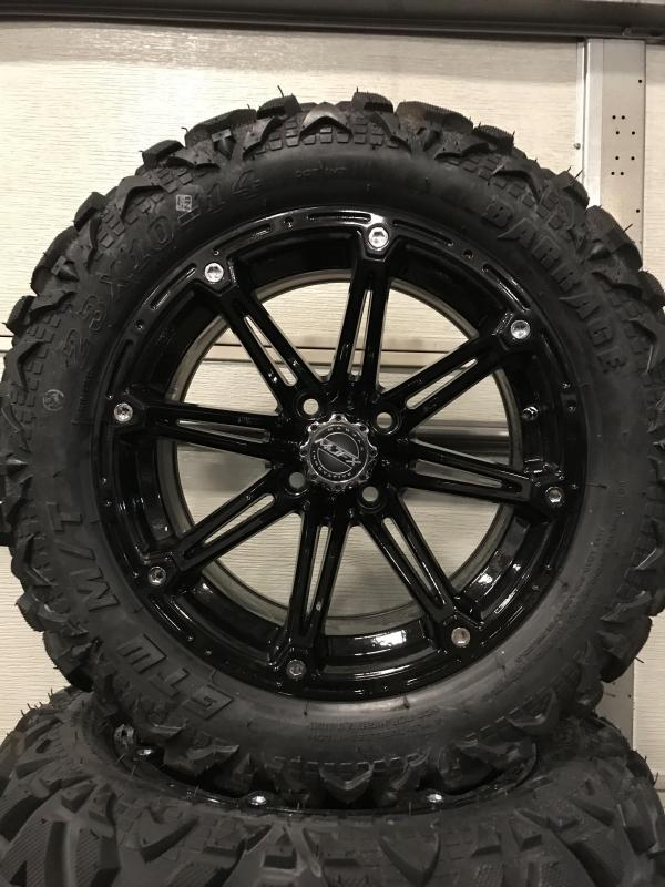 AVAILBLE TO ORDER Set Of 4 GTW Barrage Tire on 14x7 MJFX Black Element Wheel $729 (0015)