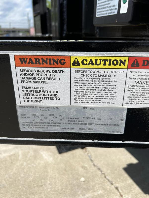 2023 Buck Dandy 83x20 Equipment Trailer THD Trailers in Beaumont TX