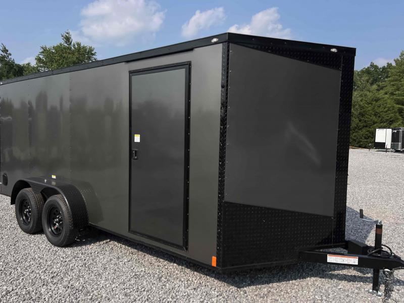 2024 Seed Cargo 7X16 TA BLACKOUT POLYCORE .80 Cargo / Enclosed Trailer