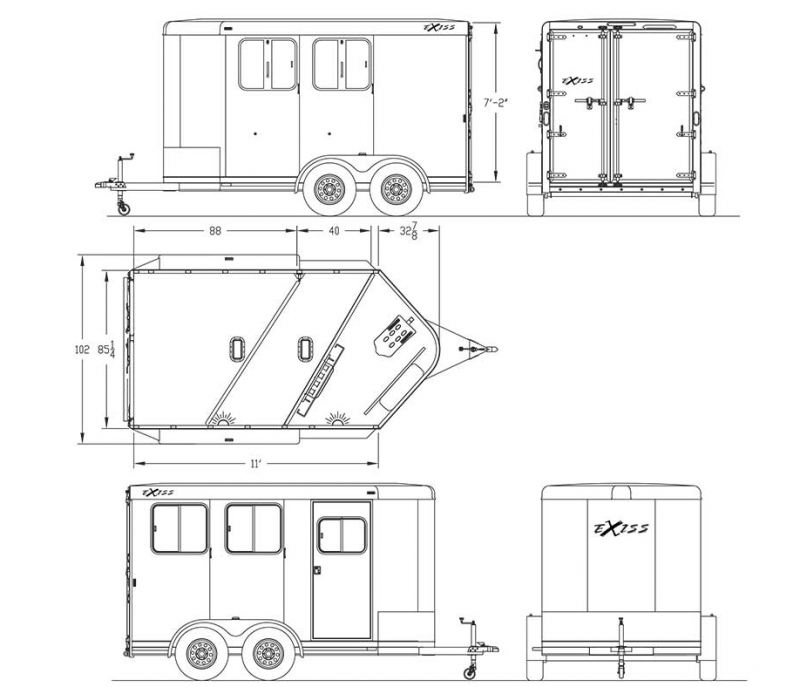 2023 Exiss Express SS 2H BP Horse Trailer Horse Trailers For Sale