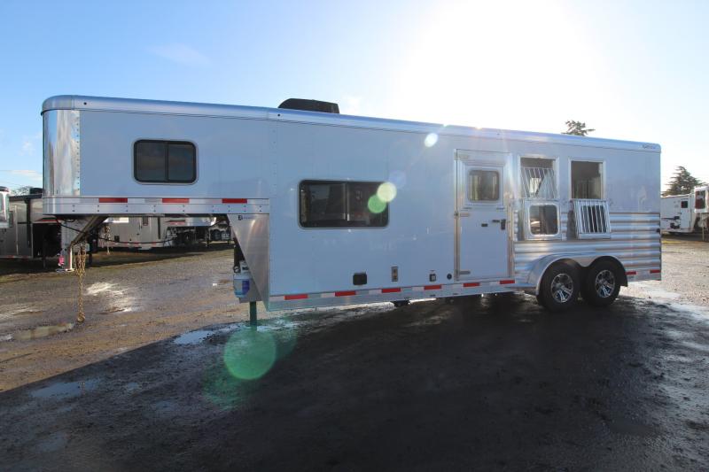 2023 Exiss Escape 7308 8ft Short Wall Living Quarters 3 Horse Trailer