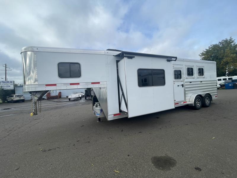 2023 Exiss 7310 Escape 3 Horse 10ft Shortwall in Slide