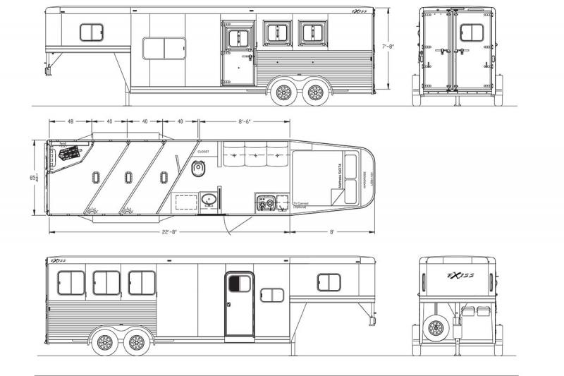 2023 Exiss Trailers Escape 7308 Horse Trailer Horse Trailers For Sale
