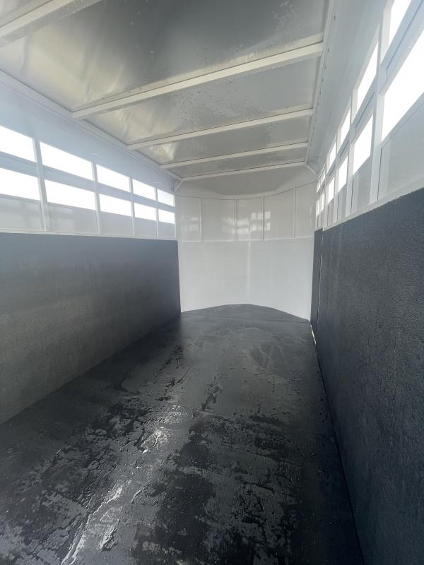 2024 Trails West 14' Stock Trailer Rubber Wall Mats Flood Light