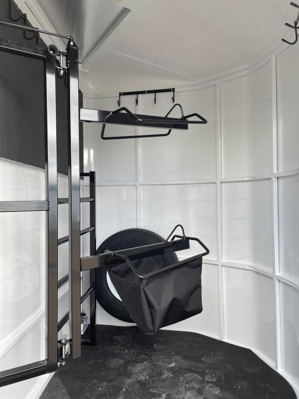 2023 Trails West Adventure MX II 2 Horse Trailer Swing out saddle