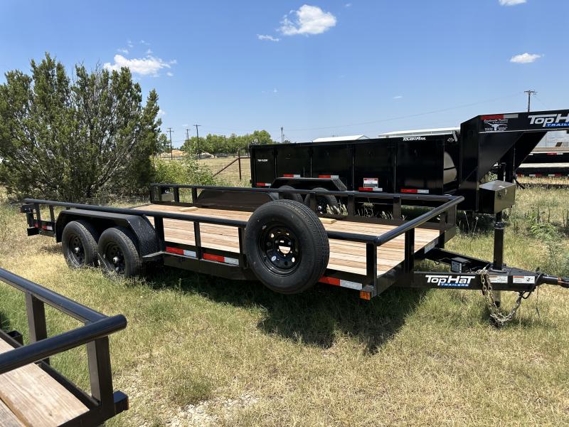 2023 Top Hat Trailers 18' BP Flatbed Trailer Stephenville Trailers