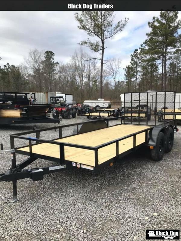 2023 Triple Crown 76x16 Tandem Utility Trailer Black Dog Trailers