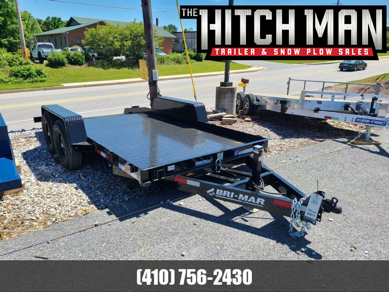 7 x 16 BWise T1614 Steel Deck Gravity Tilt Bed Equipment Trailer 14K