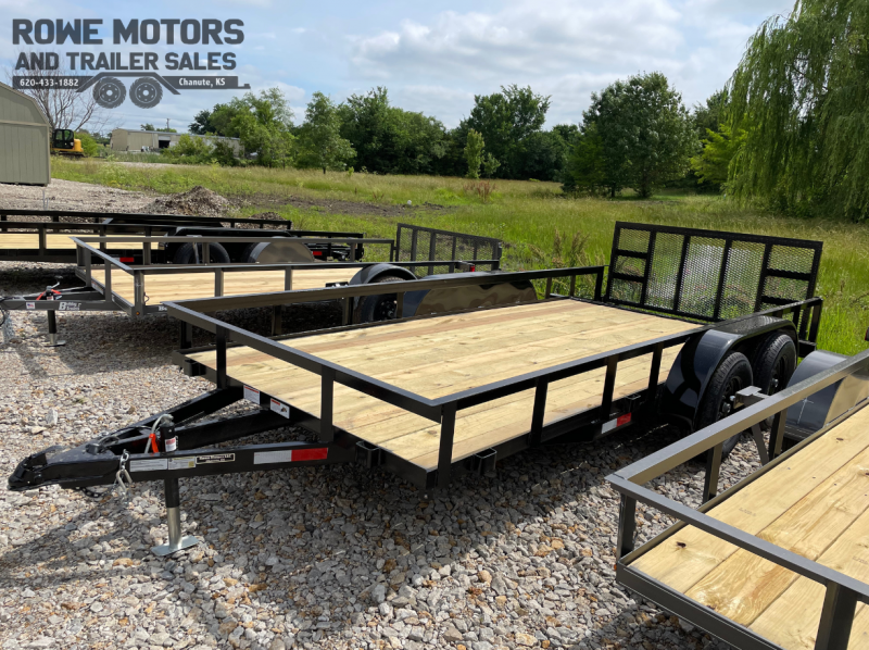 82x16 Tandem Axle Dovetail Utility Trailer with Brake Axle Rowe