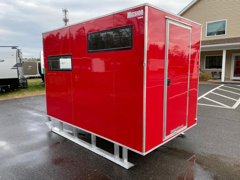 2023 Mission 6x10 Ice Shack w/Tow Hitch, Windows, & Roof Vent Central