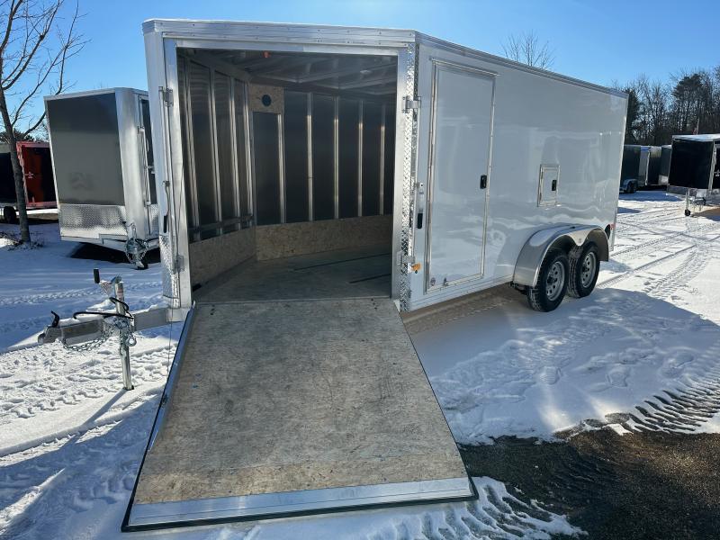 2023 EZ Hauler 7x14 Aluminum 2Place Drive In/Out Snowmobile Trailer w