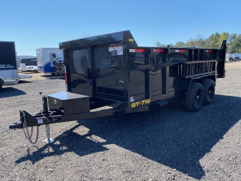 2024 Griffin 7x16 Powder Coated 14K Dump Trailer w/3' Side Walls