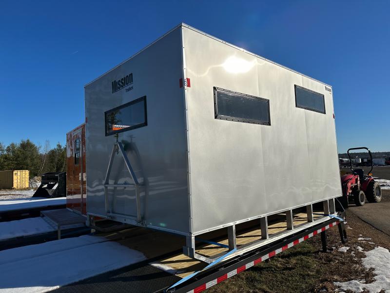 2023 Mission 8x12 Aluminum Ice Shack w/Tow Hitch, Skis & Windows
