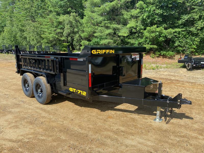 2023 Griffin 7x12 Powder Coated 12K Dump Trailer w/Ramp Kit Central