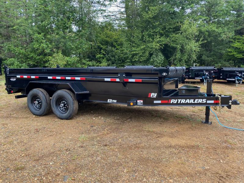 2024 PJ Trailers 7x16 Powder Coated 14K Scissor Lift Dump Trailer w