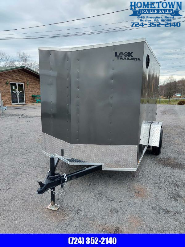 2023 Look Trailers 6X10ST DLX Flat Top Sloped VNose Enclosed Cargo