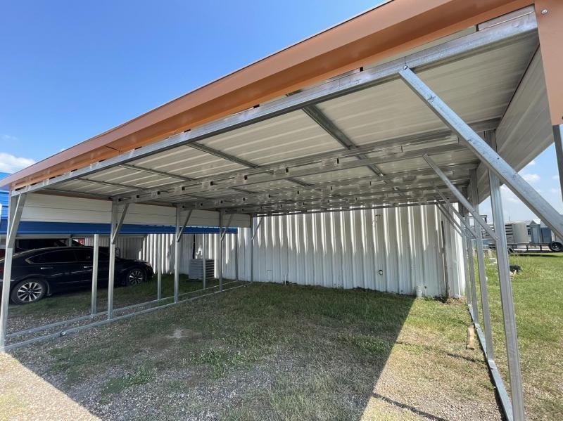 20' x 20' x 8' Flat Roof Carport Type B SE Texas Area Dealer Shop
