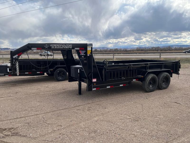 2023 Titan Trailers 14' GN Dump Trailer Bunkhouse Trailer Sales