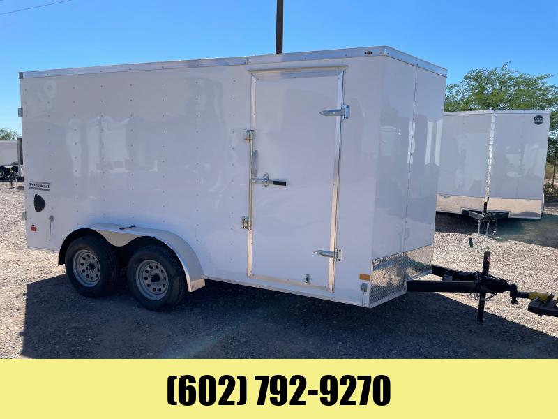 2023 Haulmark 14X7 PASSPORTACG, WHITE, REAR DOUBLE DOOR Cargo