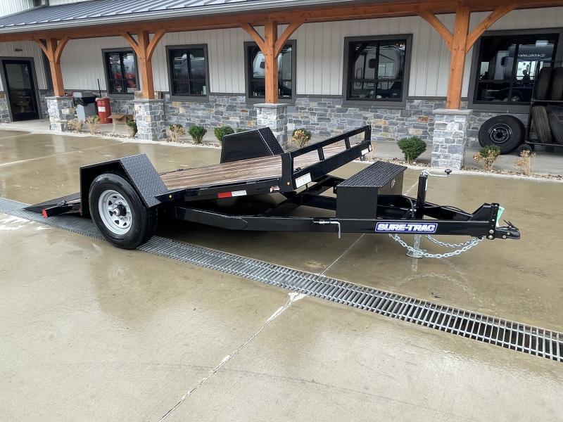 2023 SureTrac 78"x12' 7800 GVW Tilt Equipment Trailer Scissor Hauler