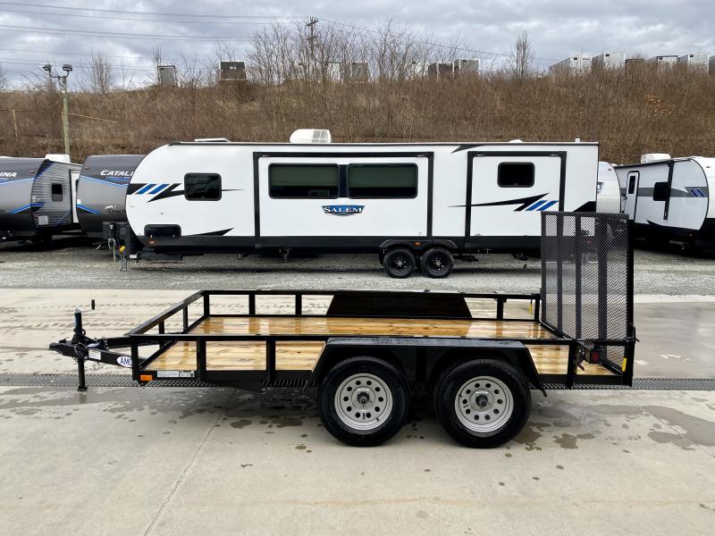 2022 AMO 6.5x12' Tandem Axle Angle Iron Utility Landscape Trailer 7000