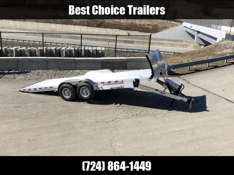 2023 H&H 7x22' Deluxe Aluminum Power Tilt Car Hauler Trailer 14000 GVW