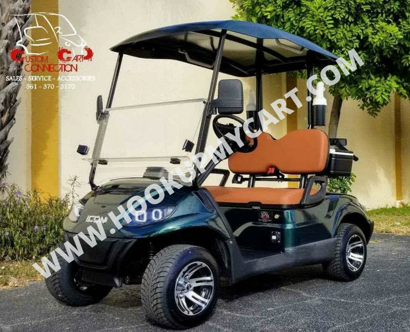 2023 ICON i20 Forest Green Golf Cart w/Bag Attachments Golf Carts for