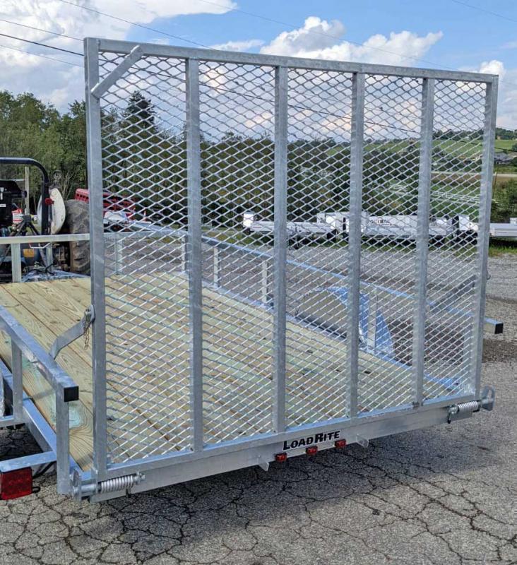 NEW 2024 Load Rite 6.5' x 12' GALVANIZED Utility Trailer w/ Spring
