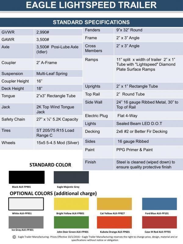 Eagle Trailer Eagle Lightspeed Utility Trailer Living Quarter