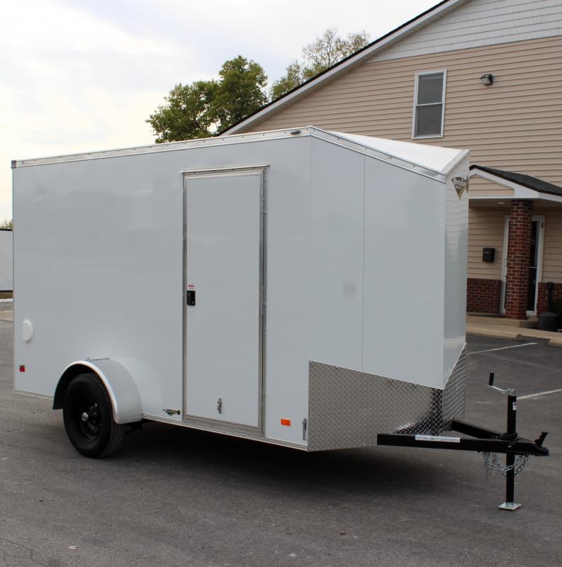 Enclosed Cargo Trailers For Sale 2024 6' X 12' Ramp Door Slant VNose