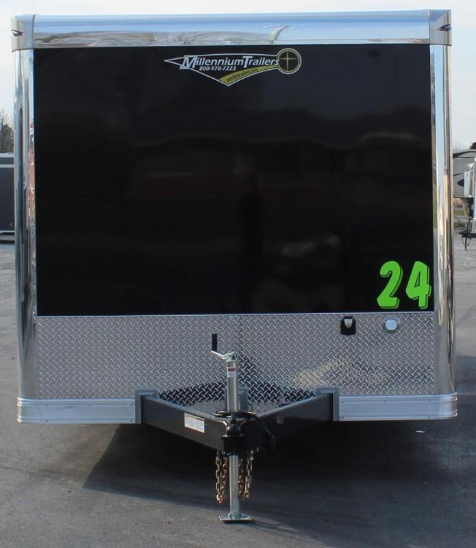 Enclosed Car Trailer 2023 24' w/72 inch Tall Escape Door w/Removeable Wheel Well 0087 Car
