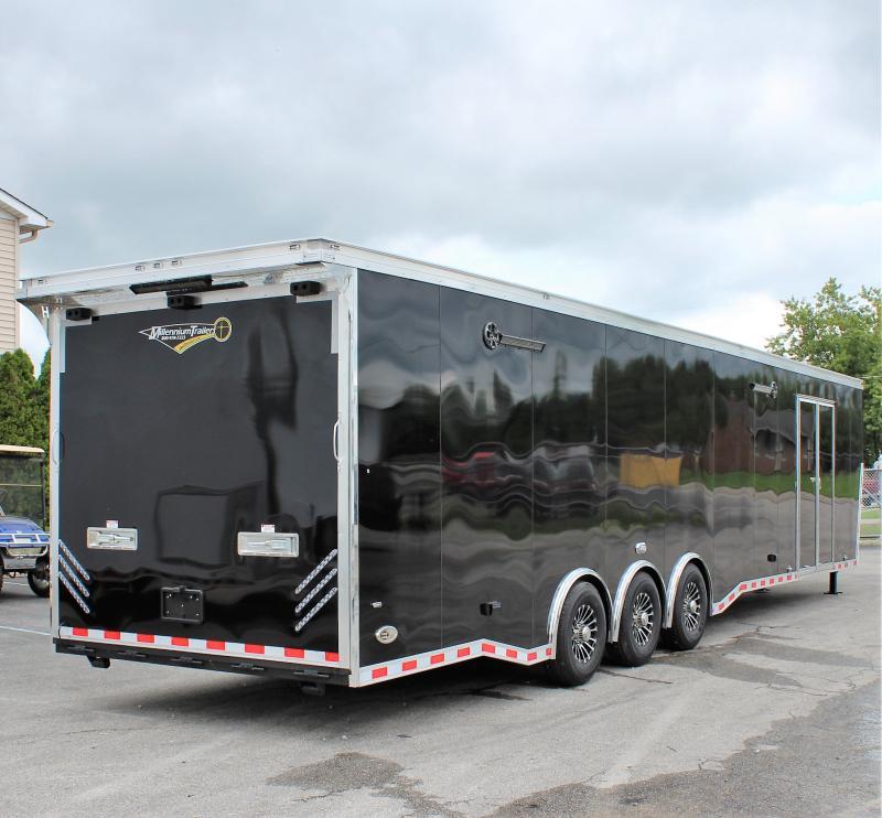 Enclosed Gooseneck Trailer For Sale 2024 44' Edge Car Hauler Millennium Trailers Custom