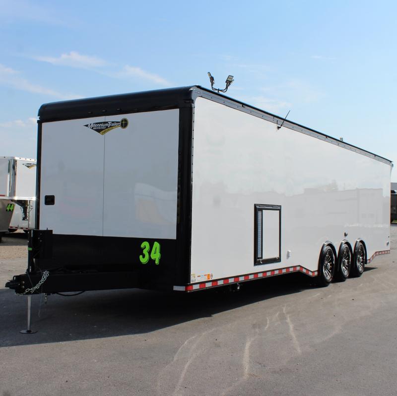 Enclosed Car Trailer *Full Bathroom* 2024 34' Edge LOADED! 7998