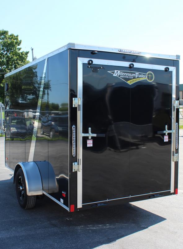 Enclosed Motorcycle Trailers For Sale 2023 6' x 12' Ramp Door Aluminum