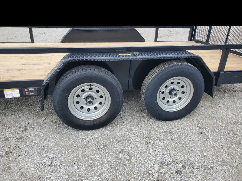 2022 STEEL 7X16 TANDEM AXLE RAMP Mid City Trailers Enclosed, Dump