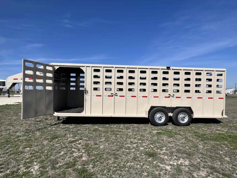 2023 Maxxim Industries 24x78 Steel Livestock Trailer with rubber cleated floor Horse Trailers