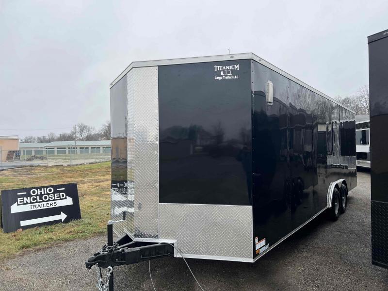 2023 Titanium 8.5X24 7' Int Ht Enclosed Trailer / Car Hauler Living