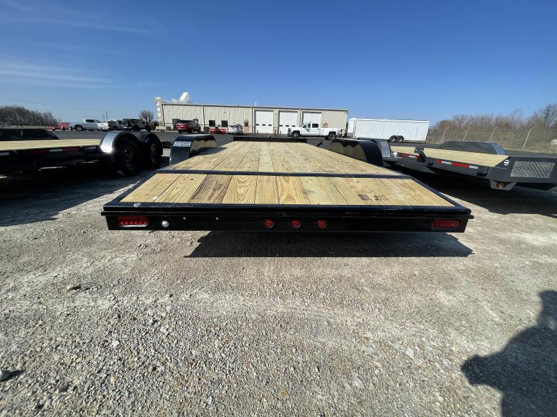 7x18 Car Hauler Tandem Axle w/ Ramps PJ Trailers in OH Flatbed