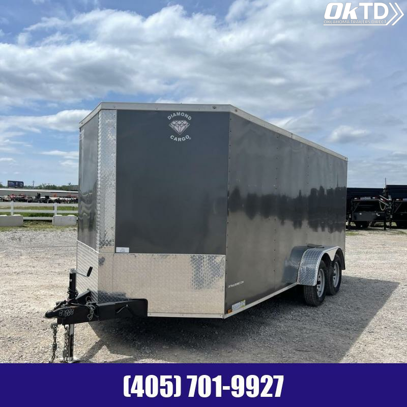2022 Diamond Cargo 7' x 16' Tandem Axle 7K GAWR Enclosed Cargo Trailer