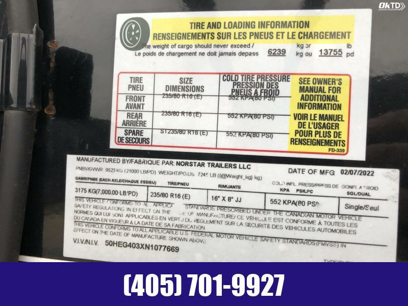 2022 Norstar 102" x 40' Triple Axle 21K Gooseneck Car Hauler Oklahoma