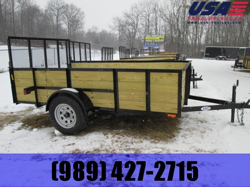 2023 AMO 5x8 Wood Side High Side Utility Trailer Utility, Car