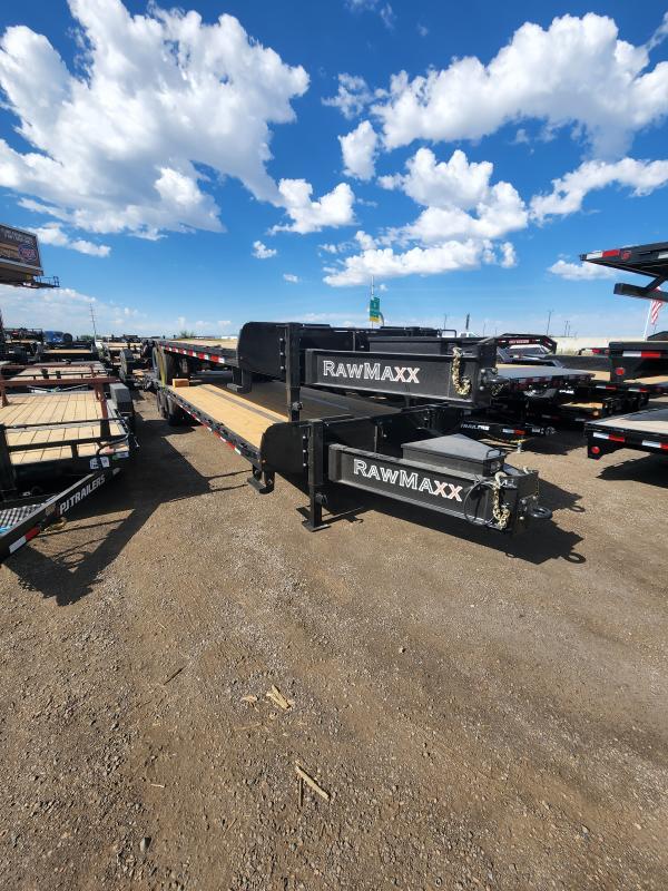 2024 RawMaxx 24' FDX Pintle Flatbed Trailer Wasatch Trailer Sales