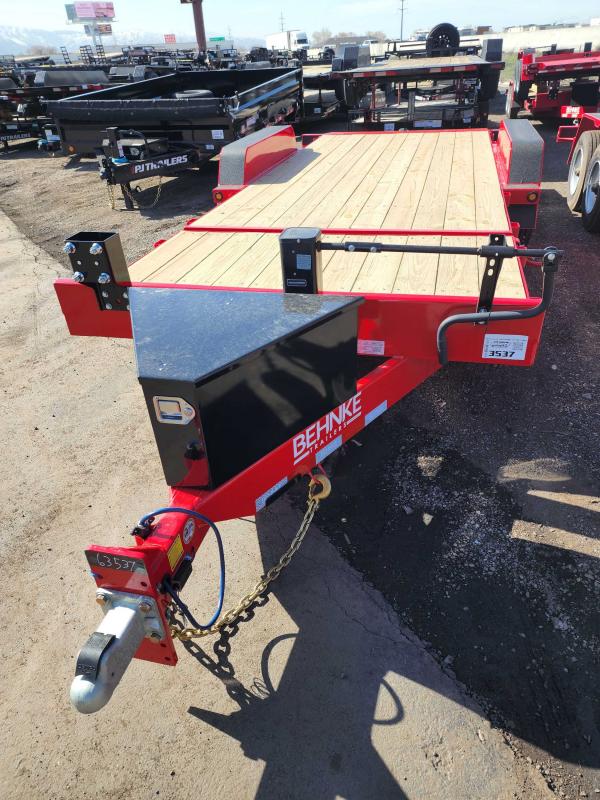 2022 Behnke 20' TA Tilt Deck Flatbed Trailer Wasatch Trailer Sales