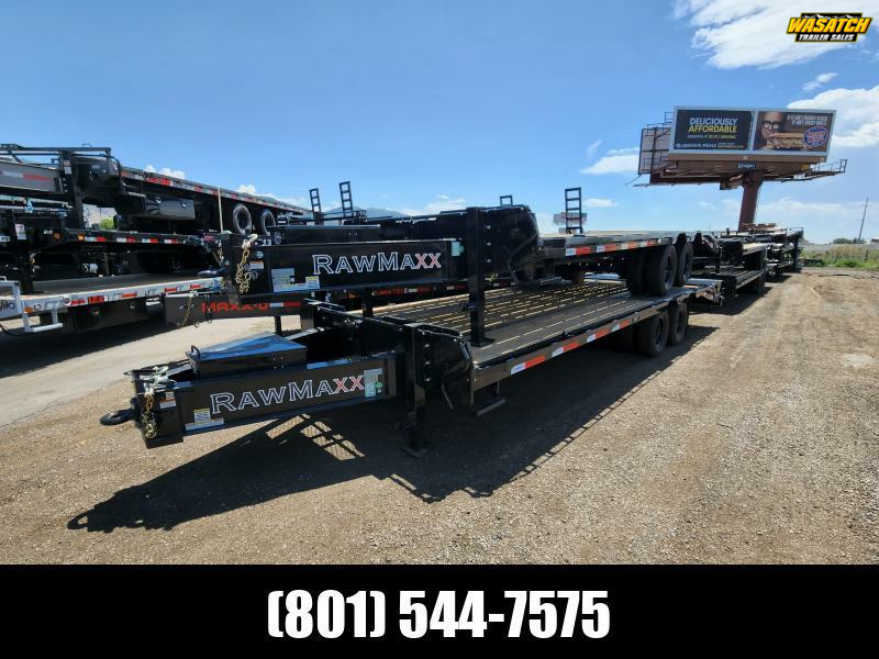 2024 RawMaxx 24' FDX Pintle Flatbed Trailer Wasatch Trailer Sales