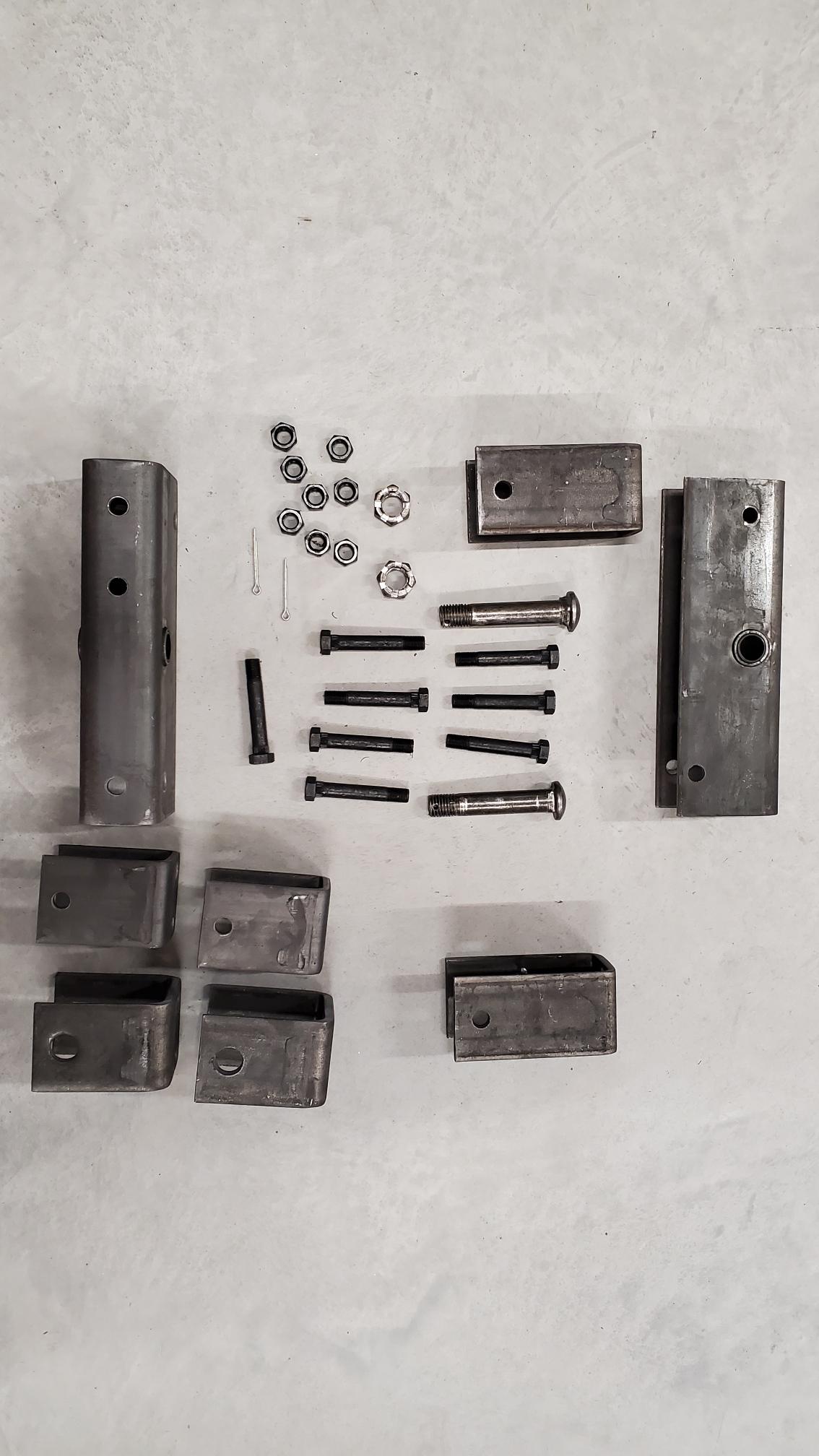 Tex Trail 3.5K-8K Axle and Spring Attaching Hanger Kit for 2" Wide Slipper Springs Light Duty Tex Trail 3.5K-8K Axle and Spring Attaching Hanger Kit for 2" Wide Slipper Springs Light Duty