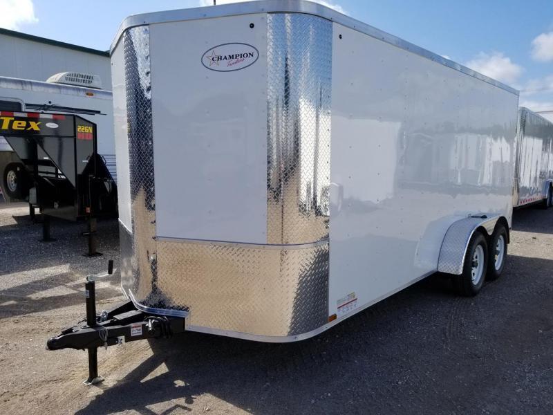 Arising 7x14x6'3 White Enclosed Cargo Trailer Motorcycle trailer