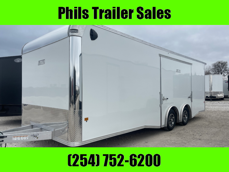 2023 EZ Hauler 24' ALL ALUMINUM CAR HAULER LARGE ESCAPE DOOR FINISHED