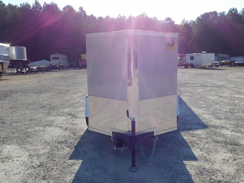 2024 Covered Wagon Trailers Gold Series 5x8 Vnose with Double Rear